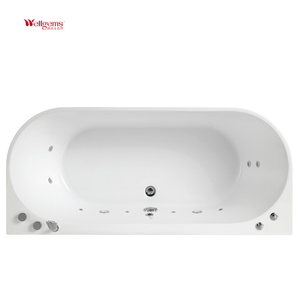 <span class=keywords><strong>Baignoire</strong></span> à remous jets de massage moderne 1 personne <span class=keywords><strong>Baignoire</strong></span> balnéo blanche rectangulaire - Product Image 4