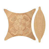 Parquet en chêne massif Princess Anne, laqué UV, motif géométrique, dalles de sol en bois pour maisons et hôtels de luxe