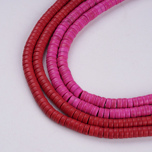 Cuentas Sueltas de Coral Rosa/Rojo/Amarillo en Forma de Anillo de 3*6mm/3*4mm de Zhuji Synthesis - Product Image 4