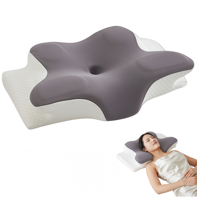 Orthopedic Memory Foam Contour Pillow Cervical Support Butterfly Design Spine Alignment Neck Pain Relief Bulk Orders Wholesale