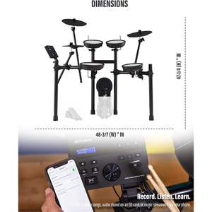 Paquete de Batería Electrónica Roland TD-07KV con Cable de Audio de 3.5mm, Bolsa para Baquetas, 3 Pares de Baquetas - Product Image 2