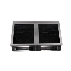 Table de cuisson à induction en acier inoxydable avec 2 brûleurs et double zone pour appareils de cuisine AM-CD205, conception à double zone pour cuisiner deux plats simultanément - Product Image 6