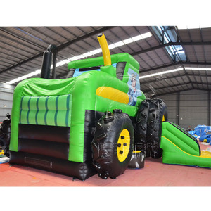 Maison gonflable de rebond de <span class=keywords><strong>camion</strong></span> de ferme de prix usine grand château plein d'entrain gonflable de tracteur de videur de partie gonflable avec la glissière - Product Image 4