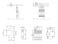 Parafoudre triphasé Slocable de haute qualité, 20KA/40KA 1000V CC, pour l'énergie solaire, fabriqué par l'usine OEM