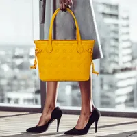 財布とハンドバッグの卸売、レザーミニバッグセットカスタムデザイン女性高級有名ブランドトートバッグ/