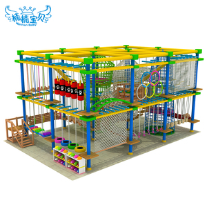 Parc d'aventure intérieur avec <span class=keywords><strong>parcours</strong></span> de cordes hautes, équipement de jeu d'<span class=keywords><strong>escalade</strong></span>, <span class=keywords><strong>parcours</strong></span> de cordes en filet d'aventure à vendre - Product Image 1