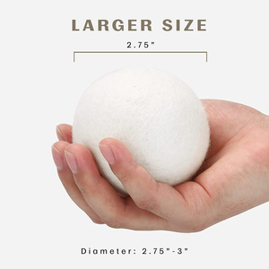 Boules de séchage en <span class=keywords><strong>laine</strong></span> <span class=keywords><strong>pure</strong></span> à 100 %, super personnalisées, biologiques, non parfumées, sans produits chimiques, faites à la main, avec sac en coton - Product Image 4