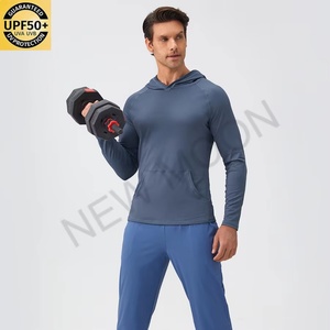 Vêtements de protection solaire pour hommes, manches longues, fins, respirants, pour sports de plein air, anti-ultraviolets UPF50+, vêtements de sport - Product Image 1