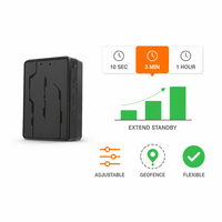 Traceur GPS sans fil 4G LTE avec géolocalisation, intervalle de rapportage réglable pour prolonger la veille (10 secondes, 3 minutes, 1 heure)