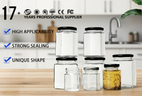Tarro de Vidrio para Almacenamiento de Alimentos con Logotipo Personalizado, Tarro de Vidrio para Miel de 280 ml y 380 ml, Tarros de Vidrio para Mermelada con Tapa Metálica