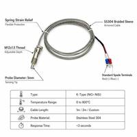 Sonde de température personnalisée de type K, thermocouple avec câble de 1 m pour machine de moulage par injection