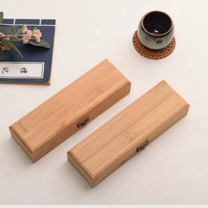 Caja de almacenamiento de madera para almohadillas de tinta, sellos, bolígrafos de escritorio, papelería, portátil, de color sólido, con capacidad para 7 unidades - Product Image 1