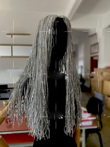 Perruque professionnelle d'équipe de danse, nouveauté, perruque <span class=keywords><strong>gogo</strong></span> show, super flash, couvre-chef de performance - Product Image 4