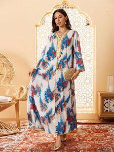 Robe de luxe pour femmes musulmanes, style Dubaï, Moyen-Orient, brodée de perles et de sequins, robe islamique pour femmes - Product Image 6