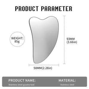 Grattoir en acier inoxydable personnalisé avec logo, grattoir facial Guasha, anti-âge, planche Gus Sha, massage du corps, du cou et du visage, outil Gua Sha - Product Image 5