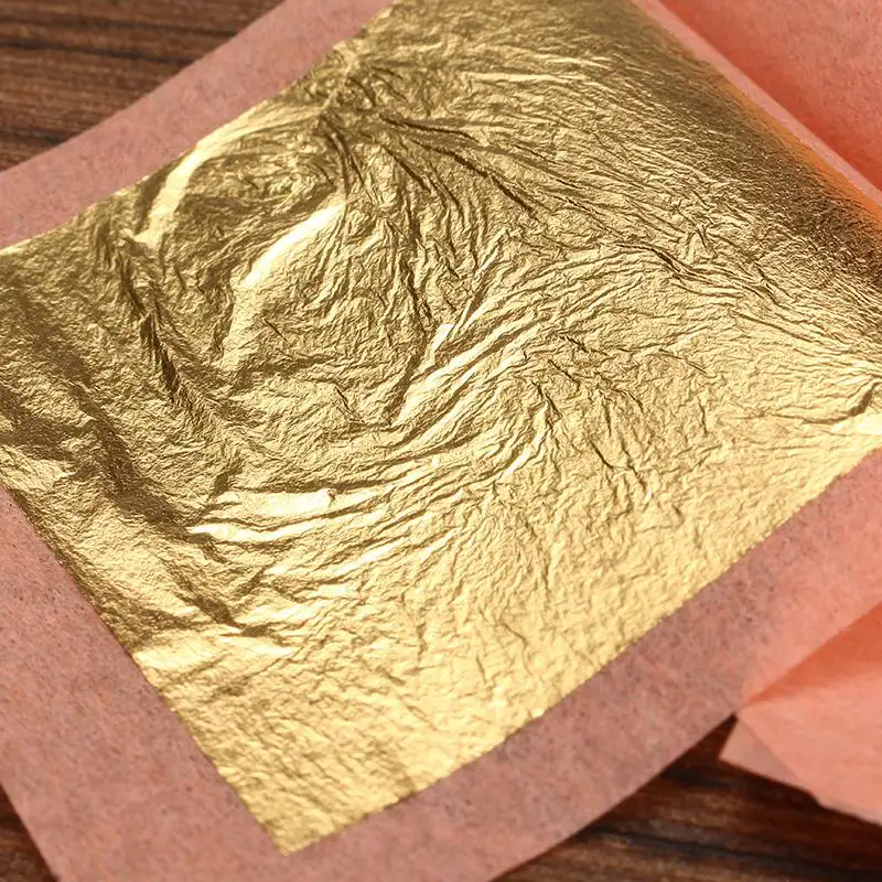 24K лист чистого золота 8 см буклет лист золотой фольги для торта съедобная декоративная паста для рукоделия