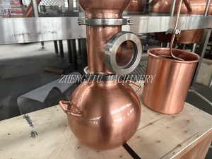 Équipement de distillateur de cuivre fait main ZJ 5L/10L/15L/20L système de brassage domestique pour boissons alcoolisées et Machines à vin - Product Image 5