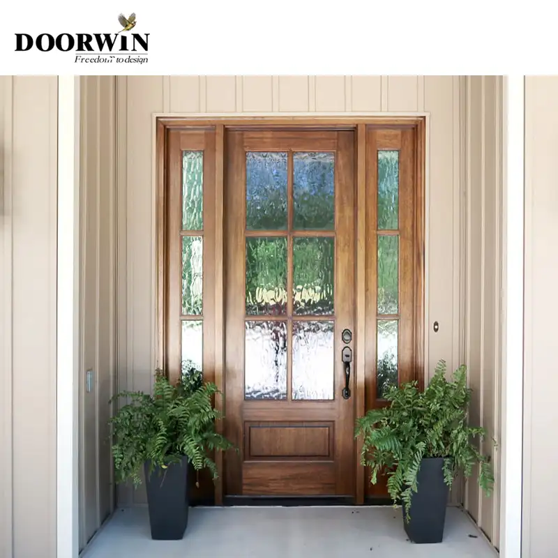 Wood Door Style Doors Doorwin Modern Design Solid Wood Exterior Main Pivot Wood Entrance Door For Villa European Style Entry Doors
