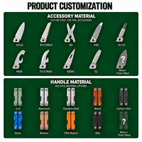 Couteau multi-outils de poche avec logo personnalisé, petit multi-outil EDC, ciseaux tactiques, multi-outil suisse de camping, pinces multi-outils