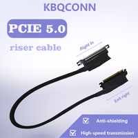 PCIe 5.0 X16 Riser Cable 128GB/s Graphics Card Extension Cord Woven Mesh EMI Shielding Vertical GPU Mount Wire ITX Custom Build