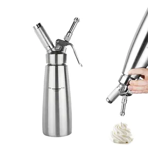 Hight Qualidade Profissional Whipped Cream Chargers Aço Inoxidável Metal Whipped Cream Dispenser