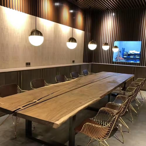 Moderno precio de fábrica muebles de restaurante borde sólido tablero de nogal comedor mesa de comedor de <span class=keywords><strong>madera</strong></span> - Product Image 6