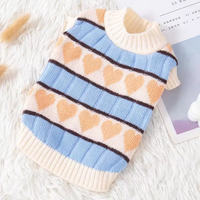 Nouveau pull en tricot de luxe à imprimé coeur pour garder au chaud et confortable pour chien et chat