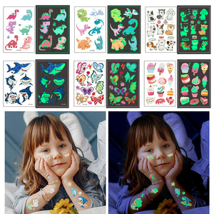 Gran oferta, transferencia de agua, <span class=keywords><strong>mariposa</strong></span>, dinosaurio, niños, tatuaje luminoso, impermeable, brillo oscuro, tatuajes temporales para niños - Product Image 1
