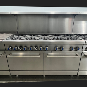 Cuisinière professionnelle en acier inoxydable, 10 brûleurs, haute puissance, cuisinière à <span class=keywords><strong>gaz</strong></span> avec <span class=keywords><strong>four</strong></span> à convection - Product Image 3