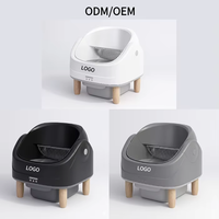 Bac à litière intelligent en plastique pour chat, design surélevé, tamisage semi-automatique, toilette pour chat grand espace, nettoyage facile pour plusieurs chats