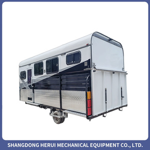 Remolque de Lujo Expandible para Caballos con Tanque de Agua, Diseño Ligero, Neumáticos de Goma Sólida, 4-6 Asientos, Capacidad de 2000 kg para Turismo - Product Image 2