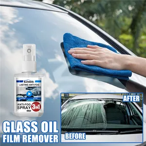 Rayhong agente antiembaçante para automóvel, 60ml 3 em 1, janelas domésticas, retrovisor, removedor de filme de óleo, spray anti-neblina