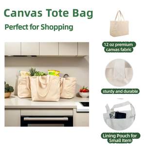 กระเป๋าสะพายไหล่ผ้าใบปักลายสำหรับผู้หญิงและเด็กผู้หญิงผ้าฝ้ายเนื้อหนาใช้ซ้ำได้สำหรับใช้ในชีวิตประจำวันและไปโรงเรียน - Product Image 3