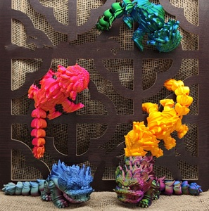 Figurine de danse du lion imprimée en 3D avec articulations mobiles - Cadeau de collection porte-bonheur pour garçons et filles - Product Image 6