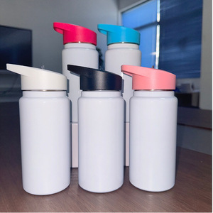 <span class=keywords><strong>Bouteille</strong></span> d'eau isotherme pour enfants <span class=keywords><strong>de</strong></span> 14 oz avec couvercles colorés pour sublimation, idéale pour l'impression par transfert thermique – Vente en gros - Product Image 1