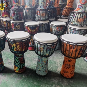 Vente en gros de motifs d'art colorés instrument de <span class=keywords><strong>musique</strong></span> traditionnel congo africain djembé ensemble de jouets à percussion tambour à main pour adultes - Product Image 3