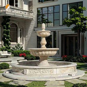 Fuente de agua de mármol beige natural para decoración de patio de <span class=keywords><strong>casa</strong></span> al aire libre - Product Image 3