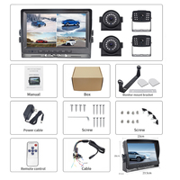 Moniteur de caméra de recul 24 V pour camion, semi-remorque, bus, voiture, écran TFT couleur LCD 9 pouces Full HD 1080P AHD rabattable