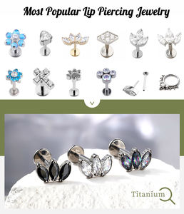 Meest Populaire Lip Piercing Sieraden <span class=keywords><strong>Titanium</strong></span> Roestvrij Staal Labret Pierc Trendy Custom Lip <span class=keywords><strong>Titanium</strong></span> Piercing Labios - Product Image 2
