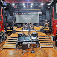Exhibición de armadura de techo de arco al aire libre, plataforma de escenario impermeable modular de podio de escenario móvil para eventos, bodas, fiestas y conciertos