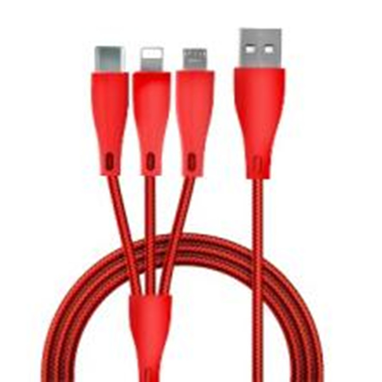 High quality long PVC 3in1 fast charging cable protector c type cable quick charge
