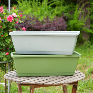 Jardinière rectangulaire WEICHENGXING à économie d'eau, style nordique, pot en résine pour jardinage sur balcon, respirant, facile à utiliser - Product Image 4
