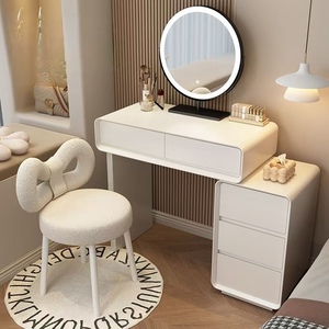 <span class=keywords><strong>Mini</strong></span> armoire de rangement style crème avec plaque de roche intégrée Coiffeuse Nouvelle chambre à coucher moderne et minimaliste - Product Image 2