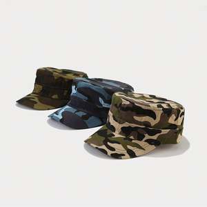 Casquettes de sport camouflage d'extérieur 2023 – Qualité supérieure – Casquette de pêche d'été avec visière pare-soleil – Casquette de baseball camouflage à calotte plate – Logo personnalisé – Style urbain - Product Image 3
