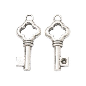 Pendentif porte-clés squelette découpé en forme <span class=keywords><strong>de</strong></span> feuille porte-bonheur, en alliage <span class=keywords><strong>de</strong></span> bronze antique, style vintage, pour décoration <span class=keywords><strong>de</strong></span> broche <span class=keywords><strong>de</strong></span> chapeau steampunk - Product Image 3
