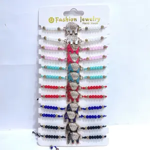 neue mode schmuck großhandel buntes armband kristallperlen damen handgefertigte wickeln armband elefant bohämie meer