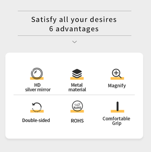 Gương Cầm Tay Tròn Phong Cách Hiện Đại Gương Trang Điểm Cầm Tay Để Dễ Dàng Mang Theo Gương Mỹ Phẩm Thời Trang Của Khách Sạn - Product Image 3