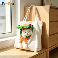 Sac de transport pour animaux de compagnie en peluche 3D mignon en forme de hamburger Petora pour les cafés, les sorties, les promenades en ville, les petits chats et les chiots