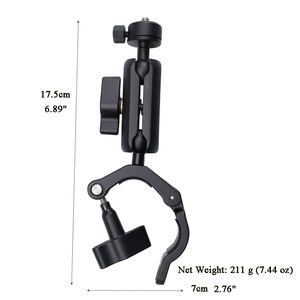 Support de caméra Super Clamp avec rotation à 360° °   Support de guidon de vélo/moto à double rotule pour DJI Osmo Action 6/5 <span class=keywords><strong>Pro</strong></span>/4 3 - Product Image 5