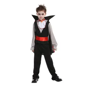 万圣节角色扮演儿童酷吸血鬼服装110-140厘米化妆舞会贵族皇家服装套装